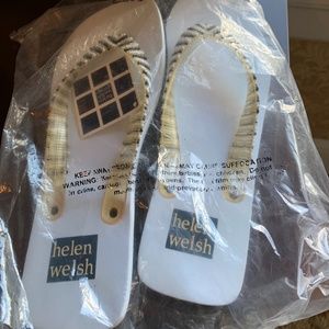 Helen welsh flip flops. NWT‎ beaded straps